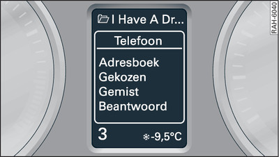 Telefoonmenu